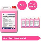 Öğer Genel Yüzey ve Ortam Temizleyici 5 Litre – Ferah Koku, Maksimum Hijyen (4’lü Avantaj Paket) - 5 Lt