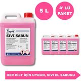 Öğer Sıvı Sabun 5 Litre – Yumuşak Dokunuş, Kalıcı Ferahlık (4’lü Avantaj Paket) - 5L 4'lü Paket - 1 Adet