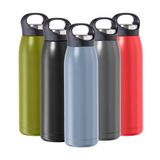OGGI Freestyle Paslanmaz Çelik Yalıtımlı Su Şişesi - Çift Duvarlı Vakum Yalıtımlı, Seyahat Termosu, 680 ml), Mavi