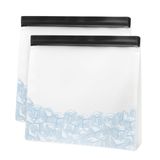 OGGI Yeniden Kullanılabilir Buz Saklama Torbaları - 2'li Set, 11x10x2.5 inç - İdeal Buz Torbaları Yeniden Kullanılabilir, Yeniden Kullanılabilir Buz Torbası Seti, Dondurucu Torbaları, Saklama