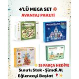 Oggia Manyetik Oyuncak Seti 3’lü (Racing Car + Magnepaint + Cubimag) – 35 Parça Magnetic Stick Hediyeli Eğitici Oyuncak - SET4