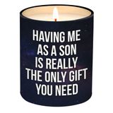 Oğlundan Anne için Doğum Günü Hediyeleri - Oğlundan Anne Doğum Günü Hediyeleri - Oğlundan Anneler Hediye Fikirleri - Anne Hediyesi, Komik anne Mum, 10oz Kavanoz Limon Otu Kokusu Soya Mumu Mumu