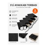 OgMiva Dayanıklı 5'li Ayakkabı Hurcu - Seyahat, Valiz ve Dolap İçi Toz Koruyucu Organizer Çanta