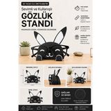 Ognami 3D Baskı Gözlük Standı Dekoratif Masaüstü Gözlük Tutucu - 0 - Siyah