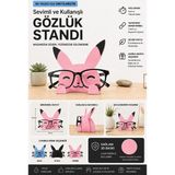 Ognami 3D Baskı Gözlük Standı Dekoratif Masaüstü Gözlük Tutucu - Açık Pembe