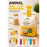 Ognami 3D Baskı Sevimli Hayvan Figürlü Poşet Klipsi | Paket Kapatma Mandalı | Tekrar Kullanılabilir Gıda Poşeti Klipsi - Sarı