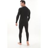 ogonline Erkek Içlik Alt Üst Takım Kışlık Şardonlu Sıcak Tutan Uzun Kollu - Siyah - L - XL