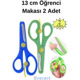 Öğrenci Makası 13CM Kut Uçlu Makas 2 Adet