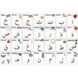 Öğrenme Tahtası Büyük Boy Statik Kağıt 100CMX150CM Renkli Görseli Elif-Ba Kur 'an Öğrenme Tahtası