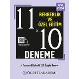 Öğreti Akademi 2024 KPSS Eğitim Bilimleri 11X10 Rehberlik ve Özel Eğitim Deneme