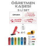 Öğretmen Kaşesi Aferin Kaşesi Cep Kaşesi 5 Li Set