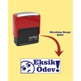 Öğretmen Kaşesi - Eksik Ödev, 912 (51Mmx19mm) Mavi Keçeli Otomatik Kaşe