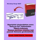 Öğretmen Kaşesi - Öğretmen'den Aferin, 912 (51Mmx19mm) Mavi Keçeli Otomatik Kaşe