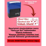 Öğretmen Kaşesi - Öğretmen'den Yıldızlı Aferin, 912 (51Mmx19mm) Kırmızı Keçeli Otomatik Kaşe