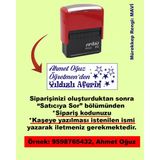 Öğretmen Kaşesi - Öğretmen'den Yıldızlı Aferin, 912 (51Mmx19mm) Mavi Keçeli Otomatik Kaşe