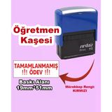 Öğretmen Kaşesi - Tamamlanmamış Ödev, 912 (51Mm X 19Mm) Kırmızı Keçeli Otomatik Kaşe