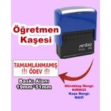 Öğretmen Kaşesi - Tamamlanmamış Ödev, 912 (51MM*19MM) Kırmızı Keçeli Otomatik Kaşe
