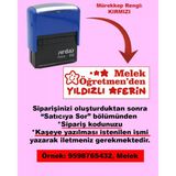 Öğretmen Kaşesi - Yıldızlı Aferin, 912 (51Mm X 19Mm) Kırmızı Keçeli Otomatik Kaşe