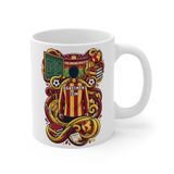 Öğretmen Meslek Taraftar Temalı Öğretmen Kupa Bardak | Taraftar Meslek Temalı Kupa Bardak | Hediye Mug (Galatasaray Temalı, Beyaz)