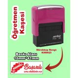 Öğretmen Motivasyon Kaşesi - Başarılı, 911 (16Mm X 41Mm) Kırmızı Keçeli Otomatik Kaşe