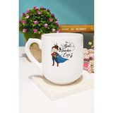 Öğretmene Hediye Öğretmenler Günü Hediyesi Kupa Bardak Oval - 1 Adet - 300 ml - Beyaz