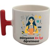 Öğretmenler Günü Hediyesi Kahve Kupası Kupa Bardak - Bej