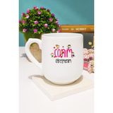 Öğretmenler Günü Hediyesi Sınıf Öğretmeni Kupa Bardak Oval - 1 Adet - 300 ml - Beyaz