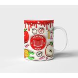 Öğretmenler Günü Tasarım Kupa - Hediyelik Kupa - Beyaz - 300 ml
