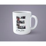 Öğretmenler gününe özel Atatürk resimli E harfli İsimli Baskılı kupa bardak