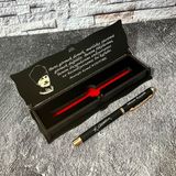 Öğretmenler Gününe Özel Metal Roller Kalem Isimli + Ahşap Kutu / Öğretmen / 24 Kasım / Atatürk Imzalı / Öğretmenler Günü