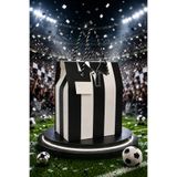 OGTWO Siyah Beyaz Lüks Taşınabilir Hediye Kutusu Çanta Özel Taraftar Serisi Premium Konsept Tasarım Hediyelik Boş Karton Hediye İçin Poşet Futbol Takım Forması Büyük Boy Hediye Paketi - 24x14x20cm