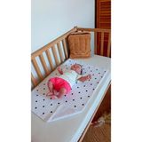 Oğuz Ata Concept Anne Bebek Bakım Yenidoğan Su Geçirmez Alt Açma Değiştirme Pedi Minderi Örtüsü - Siyah - Beyaz