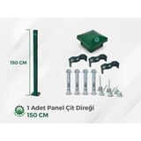 Oğuz Endüstri Oğuzendustri Tel Çit 1 Adet Panel Çit Direği 150CM (Aksesuarlı) Uyumlu - Yeşil