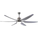 Oğuzhan - Alaçatı Dc Motor Mat Nikel - 168 Cm. Aydınlatmalı ve Uzaktan Kumandalı Tavan Vantilatörü