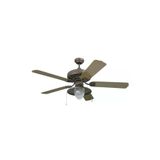Oğuzhan Vantilatör - The Outdoor Series Eskitme Bronz - 132 Cm. Dış Mekan Aydınlatmalı Tavan Vantilatörü