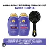 OGX 385 ML Biotin Collagen Dolgunlaştırıcı Şampuan + 385 ML Biotin Collagen Dolgunlaştırıcı Saç Kremi