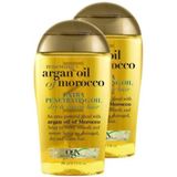 OGX Argan Oil Of Morocco 2x100 ml Kuru ve Sertleşmiş Saçlar İçin Yenileyici Saç Bakım Yağı