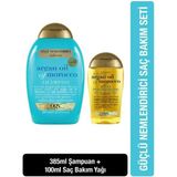 OGX Argan Oil Of Morocco Onarıcı 385 ML Şampuan ve Argan Oil Of Morocco 100 ML Saç Bakım Yağı