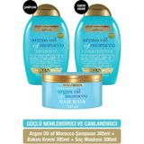 Ogx Argan Oil of Morocco Onarıcı Sülfatsız Şampuan 385 ml + Saç Bakım Kremi 385 ml + Saç Maskesi 300 ml