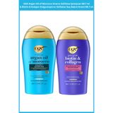 OGX Argan Oil of Morocco Onarıcı Sülfatsız Şampuan 88.7 ml & Biotin & Kolajen Dolgunlaştırıcı Sülfatsız Saç Bakım Kremi 88.7 ml