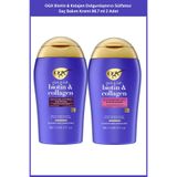 OGX Biotin & Kolajen Dolgunlaştırıcı Sülfatsız Şampuan 88 ml & Biotin & Kolajen Dolgunlaştırıcı Sülfatsız Saç Bakım Kremi 88.7 ml
