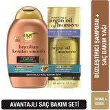 Ogx Brazilian Keratin Şampuan 385 ml + Argan Yağ 100 ml