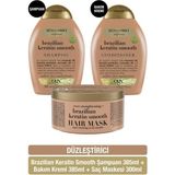 OGX Brazilian Keratin Sülfatsız Şampuan 385 ml + Saç Bakım Kremi 385 ml + Saç Maskesi 300 ml