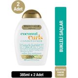 OGX Coconut Curls Sülfatsız Saç Bakım Kremi 385 ml x2 Bukleli Saçlar için Besleyici Etki