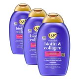 ogx dolgunlaştırıcı biotin & kolajen saç bakım kremi yeni ph dengeli formül 385ml (3 paketi)