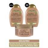 Ogx Düzleştirici Brazilian Keratin Smooth Şampuan + Saç Kremi + Saç Maskesi