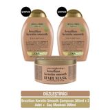 Ogx Düzleştirici Brazilian Keratin Smooth Şampuan X2 + Saç Maskesi