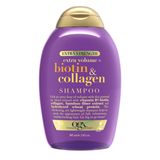 OGX Kalın ve Tam + Biotin & Kollajen Ekstra Mukavemetli Hacim Verici Şampuan, B7 Vitamini ve Hidrolize Buğday Proteinli İnce Saçlar için. Daha Kalın, Daha Dolgun Saçlar için Sülfatsız Yüzey Aktif Maddeler, 13 Fl Oz