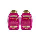 OGX Keratin Oil Şampuan 385 ml + Bakım Kremi 385 ml 2'li Set