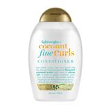 OGX Lightweight + Hindistan Cevizi İnce Kıvırcık Saç Kremi, Hafif, Hindistan Cevizi Suyu Kremi, 13oz